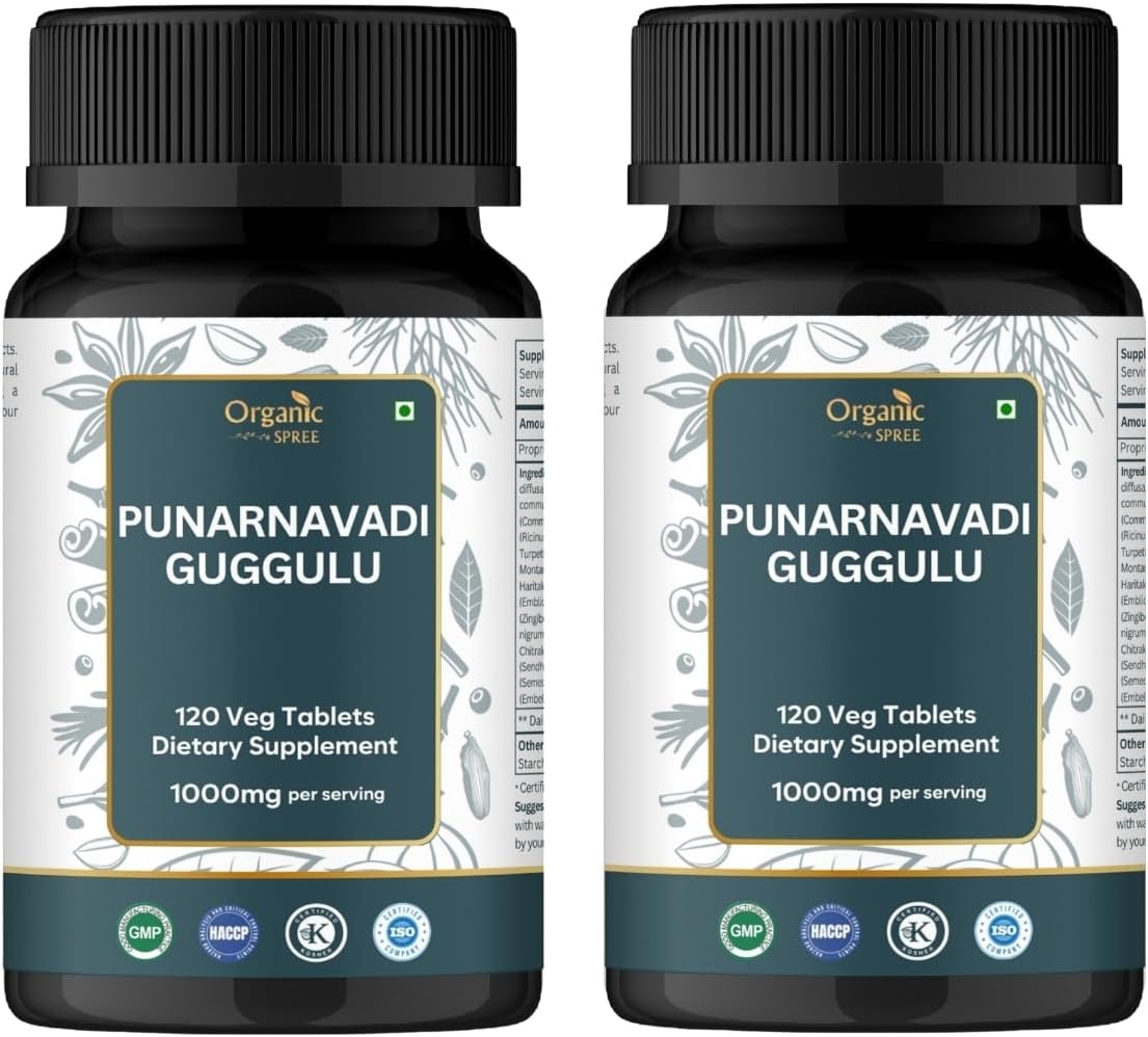 Punarnavadi Guggulu 120 Tablets - Supports Kidney Function* - Ayurvedic Formulation - Certified and Vegetarian (2)