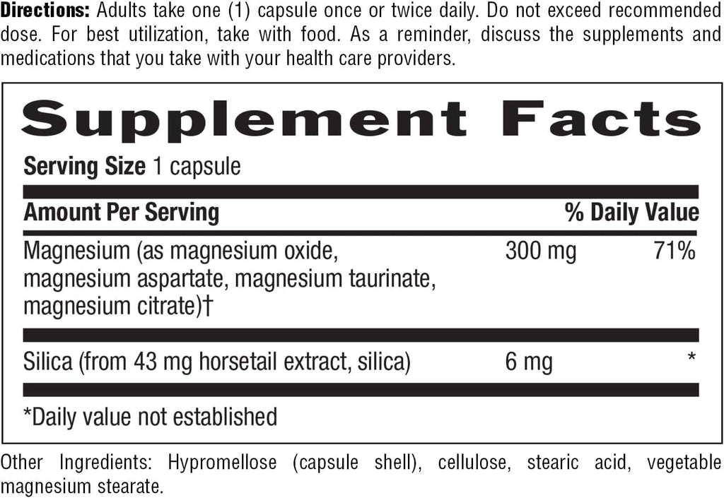 Target-Mins Magnesium with Silica 300 mg 120 Vegetarian Capsules