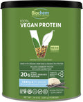 Biochem Vegan Protein Powder, 20g Pure Plant-Based Protein per Serving, Organic Pea, Hemp & Cranberry, Soy-Free, Gluten-Free, Vanilla, 1.5 lb