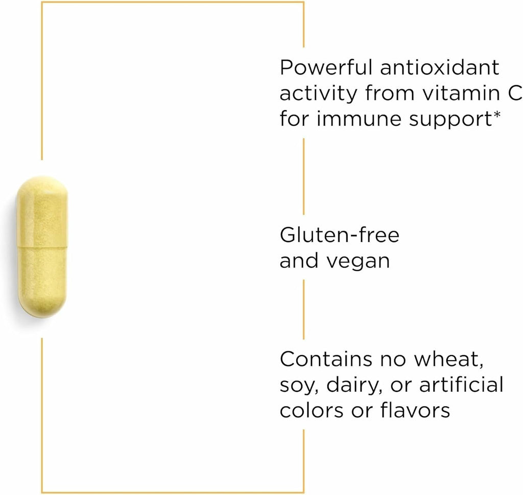 Integrative Therapeutics Vitamin C with Quercetin - Vitamin C Supplement for Immune Support*- Supports Antioxidant Activity* - Vegan, Gluten-Free & Dairy-Free - 180 Capsules (90 Servings)