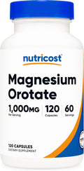 Nutricost Magnesium Orotate Capsules 1000mg, 120 Caps - 60 Servings, 500mg Per Capsule, Non-GMO, Gluten Free