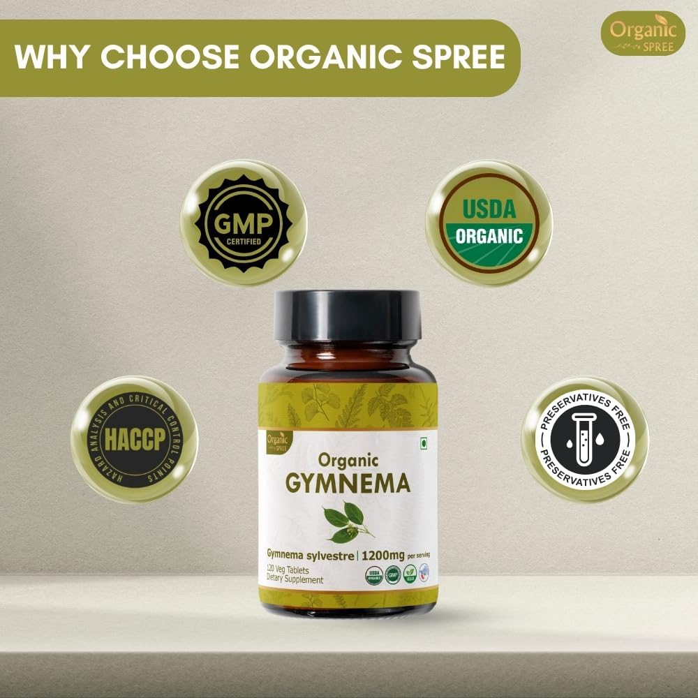 Gymnema 120 Tablets – USDA Organic Gymnema Sylvestre Supplement