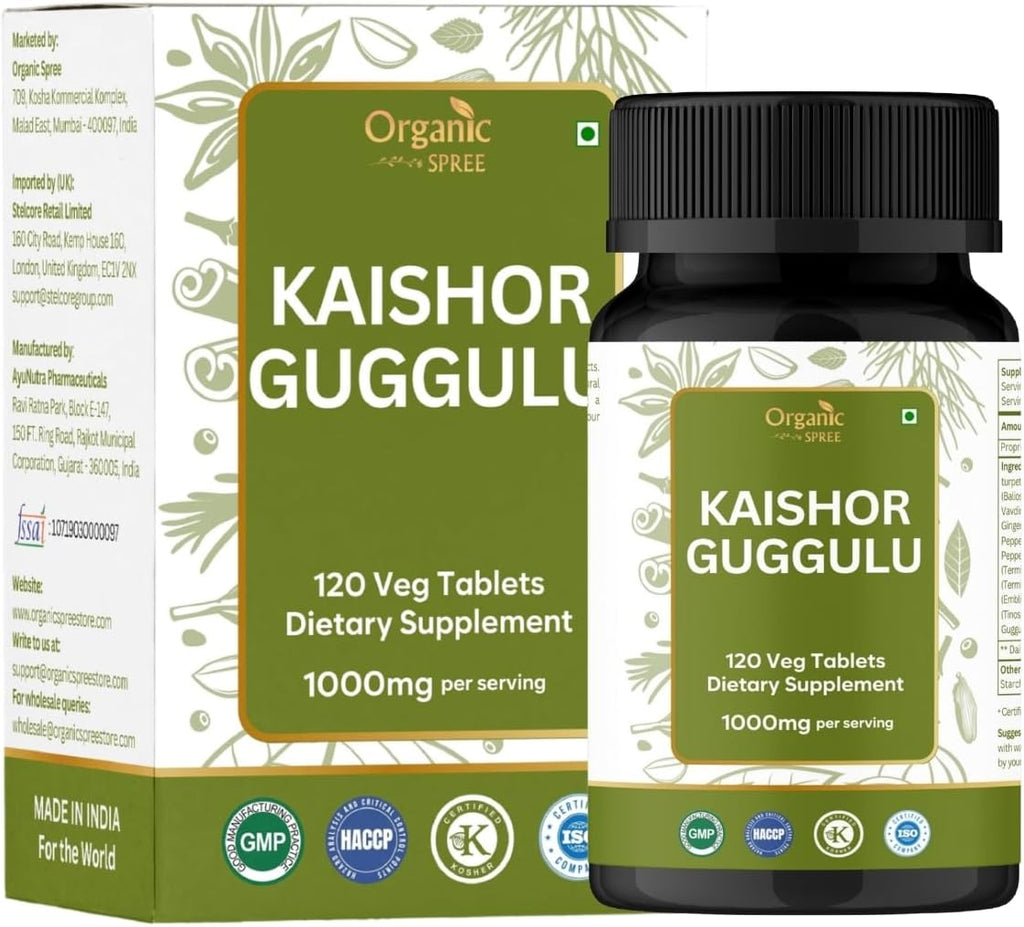 Kaishor Guggulu 120 Tablets - Supports Healthy Joints* - Ayurvedic Formulation - Certified and Vegetarian (1)