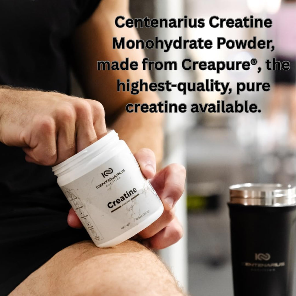Centenarius Nutrition Creapure® Creatine Monohydrate Powder Supplement - Creatine for Women and Men - Unflavored Micronized Creatine Powder for Strength & Endurance