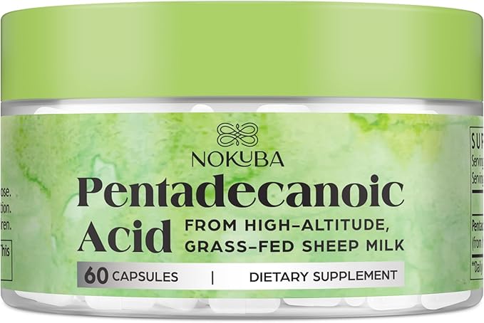 Pentadecanoic Acid C15:0 Supplements 300mg High-Altitude Sheep Milk Sourced | 120 Capsules