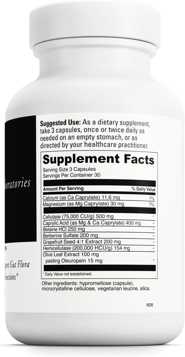 DAVINCI Labs Candid-Away - Digestive Gut Health Support, Immune System Support with Digestive Enzymes, Calcium, Magnesium & More* - 90 Vegetarian Capsules (30 Servings)