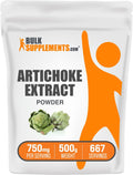 BulkSupplements.com Artichoke Extract Powder - Herbal Supplement, Artichoke Supplement - Vegan & Gluten Free, 750mg per Serving, 500g (1.1 lbs) (Pack of 1)