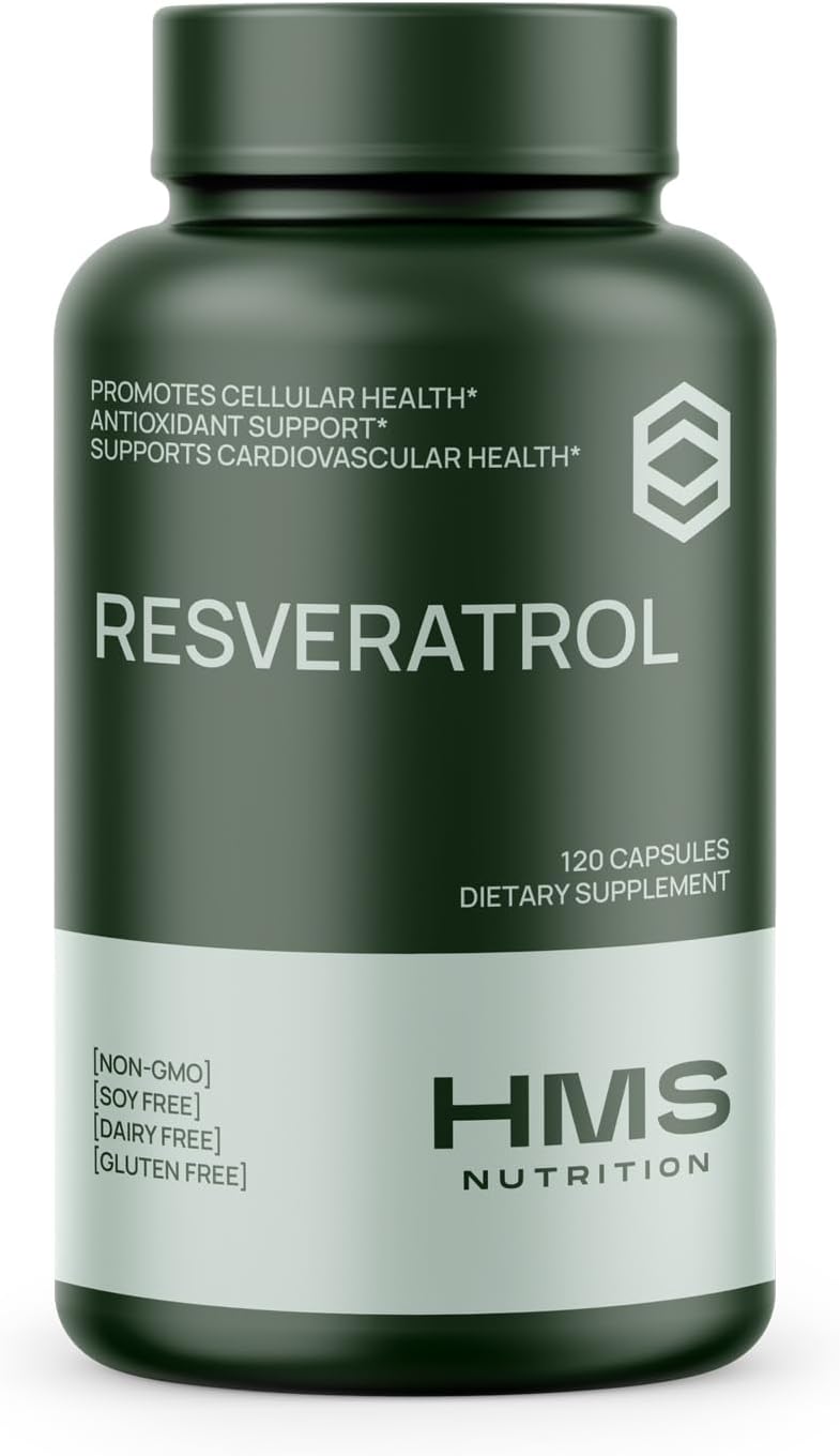 Resveratrol 1400mg 120 Capsules High Potency Trans-Resveratrol with Powerful Antioxidents Acai Grapeseed Green Tea Supports Cellular and Cardiovascular Health Anti-Aging