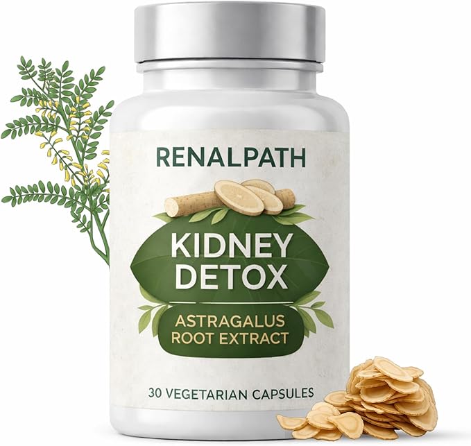 RenalPath Astragalus Root Supplement – Supports Overall Kidney Wellness, Traditional Herbal Ingredient Used for 2,000+ Years, Daily Renal Support, Vegan, Gluten-Free. (1pc)