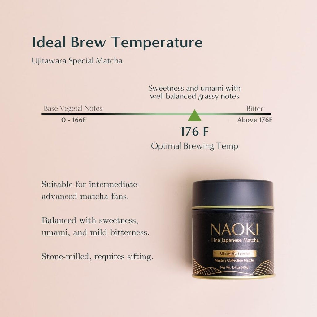 Naoki Matcha Ujitawara Special Blend Masters Collection Matcha – Authentic Japanese Ceremonial Grade Matcha Green Tea Powder from Uji, Kyoto (40g / 1.4oz)