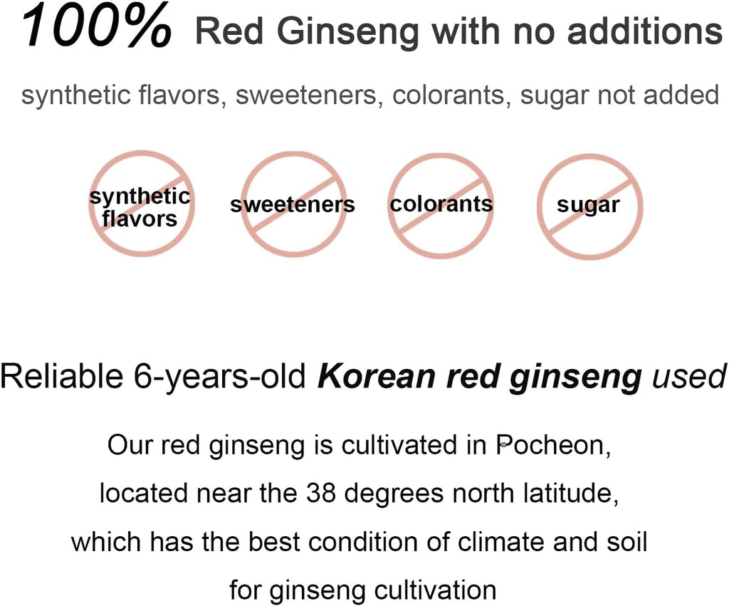 Pocheon 240g(8.5oz), 100% Pure Korean 6Years Root Panax Red Ginseng Extract Royal, 70% Solid State, Saponin, Natural Immune Support