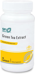 Klaire Labs SFI Health Green Tea Extract - 500 Milligrams Green Tea Leaf Extract, 95% Polyphenol Content 250 Milligrams EGCG (60 Vegetarian Capsules)