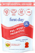 FIRST DAY Women’s Good Gut Tribiotic Gummies – 3-in-1 Prebiotic, Probiotic & Postbiotic Supplement – Supports Immune Function and Digestive, Oral, Skin & Vaginal Health – 30-Day Supply