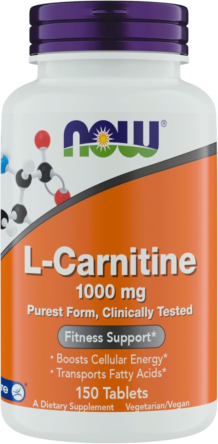 Now Supplements L-Carnitine 1000mg - 150 Tablets Value Size, Supports Lean Muscle Growth, Carnipure, Non-GMO, Kosher, Ideal for Vegans, Athletes, and Energy Support (2)