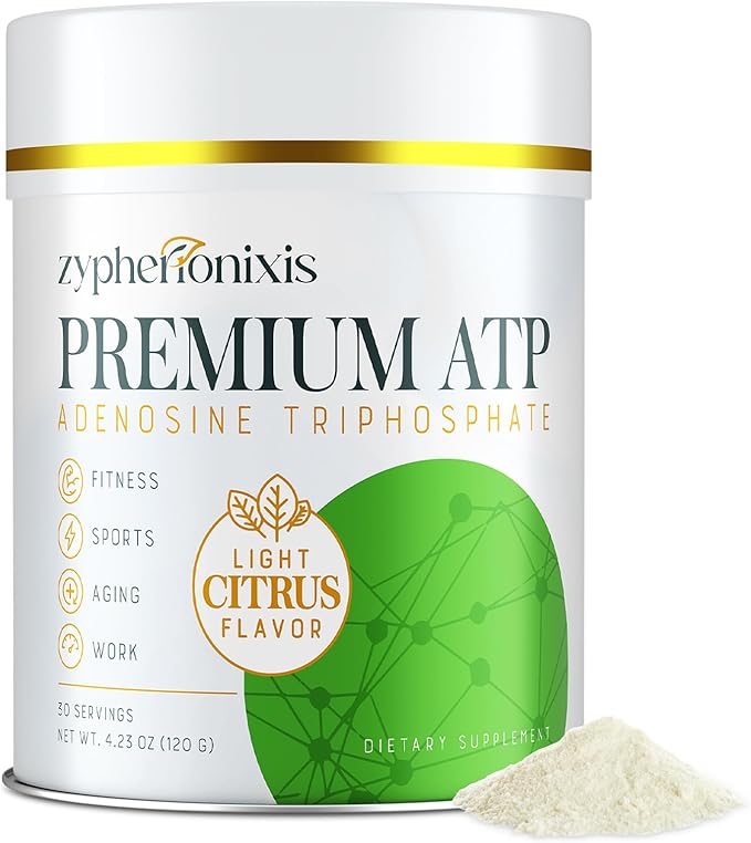 Premium ATP Supplements Powder for Cellular Energy & Performance | D-Ribose, Creatine, CoQ10, L-Citrulline | Nitric Oxide Booster & Mitochondrial Support | Caffeine-Free, 30 Servings