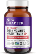 New Chapter Women’s Multivitamin 55+, Astaxanthin, B6, B12, D3, Vitamin C & Zinc, Immune, Heart, Cellular Energy, and Bone Support, Gentle on The Stomach, One Daily, Non-GMO, Gluten-Free, 96 Tablets