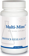 Biotics Research Multi-Mins (Potent Mineral Combination) Bioavailable Multi Mineral Supplement with Mineral Chelates and Whole Food Trace Minerals. Magnesium, Chromium, Iodine (120 Tablets)