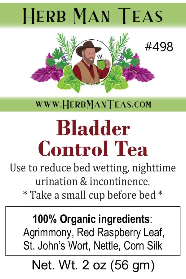 BLADDER CONTROL TEA - Herbal Blend for Nighttime Comfort & Fewer Bathroom Trips — by Master Herbalist Khabir — Organic, Non-GMO, No Additives (not for prostate related)