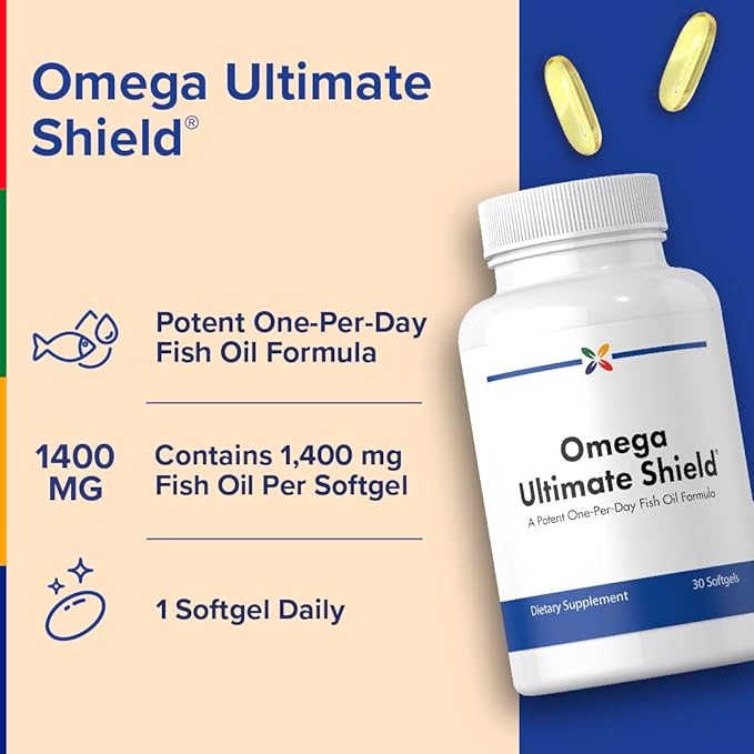 Stop Aging Now - Omega 3 Fish Oil Supplement - with EPA and DHA- 30 Softgels