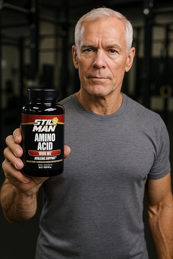 Still The Man Essential Amino Acid Athletic Performance and Support Supplement, 1000mg, 100 Tablets. Clean Free Form Amino Acid Blend.
