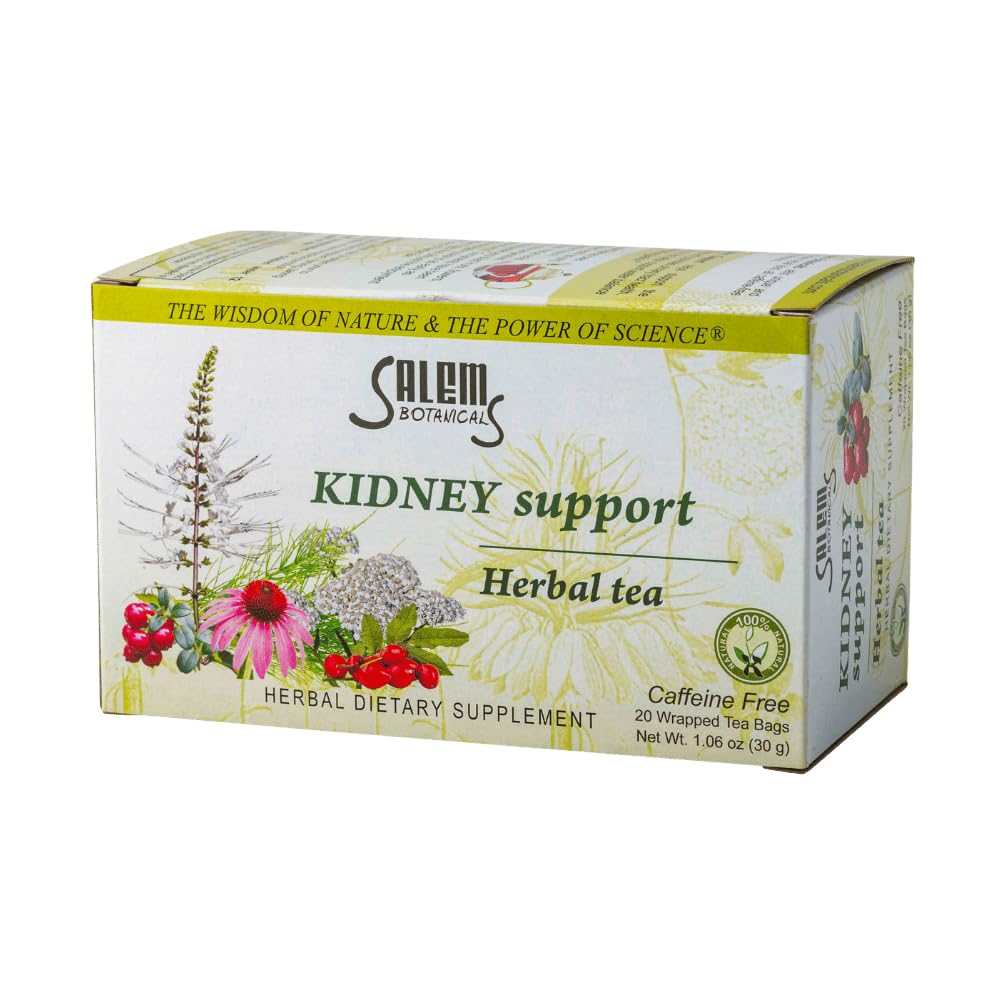 Kidney Support Tea - Herbal Blend for Kidney & Urinary Tract Health | Promotes Detox & Fluid Balance | Caffeine-Free - 20 Tea Bags