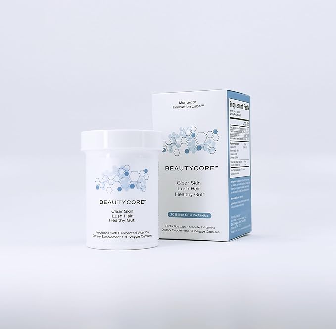 Supplement – Supports Collagen Production, Hair, Skin & Nails - 20 Billion CFU Probiotics - All in 1 Acid Resistant Veggie Capsule - Gut Health, Microbiome, Fermented Vitamins - for Women