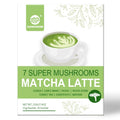 GANOHERB Mushroom Matcha Latte Powder, 7.4 Ounce, 7 Superfood Mushrooms with 25% Beta-Glucans, Lions Mane, Reishi, Chaga, Coconut Powder, Ceremonial Grade Matcha Latte Green Tea