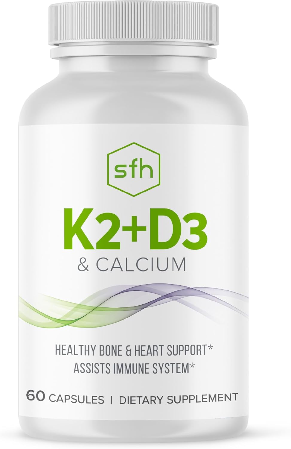 SFH K2+D3 & Calcium: The Ultimate 3-in-1 Formula for Bone, Immune, and Cardiovascular Health – 60 Capsules