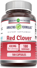 Amazing Formulas Red Clover Supplement | 430 Mg Per Serving | 180 Capsules | Non-GMO | Gluten Free | Made in USA