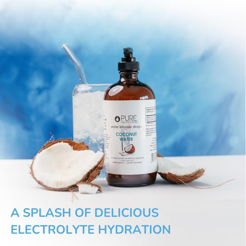 Pure Inventions Coconut Water - Water Infusion Drops - No Sugar, Calories, or Artificial Sweeteners - 500 servings - 16oz Bottle