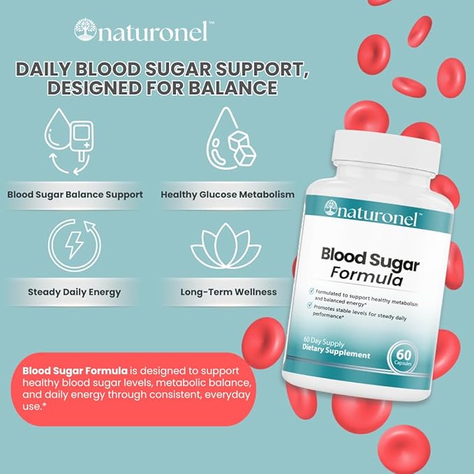 Blood Sugar Formula – Metabolic Support with Cinnamon, Banaba, Bitter Melon, Guggul, Licorice, Gymnema, Juniper, Alpha Lipoic Acid & Chromium | Made in USA, GMP Certified