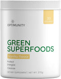 Green Superfoods Powder - Unflavored – Organic Greens Blend with Spirulina, Probiotics & Digestive Enzymes – Detox, Immune & Gut Health Support – 30 Servings (30 Servings, Vanilla)