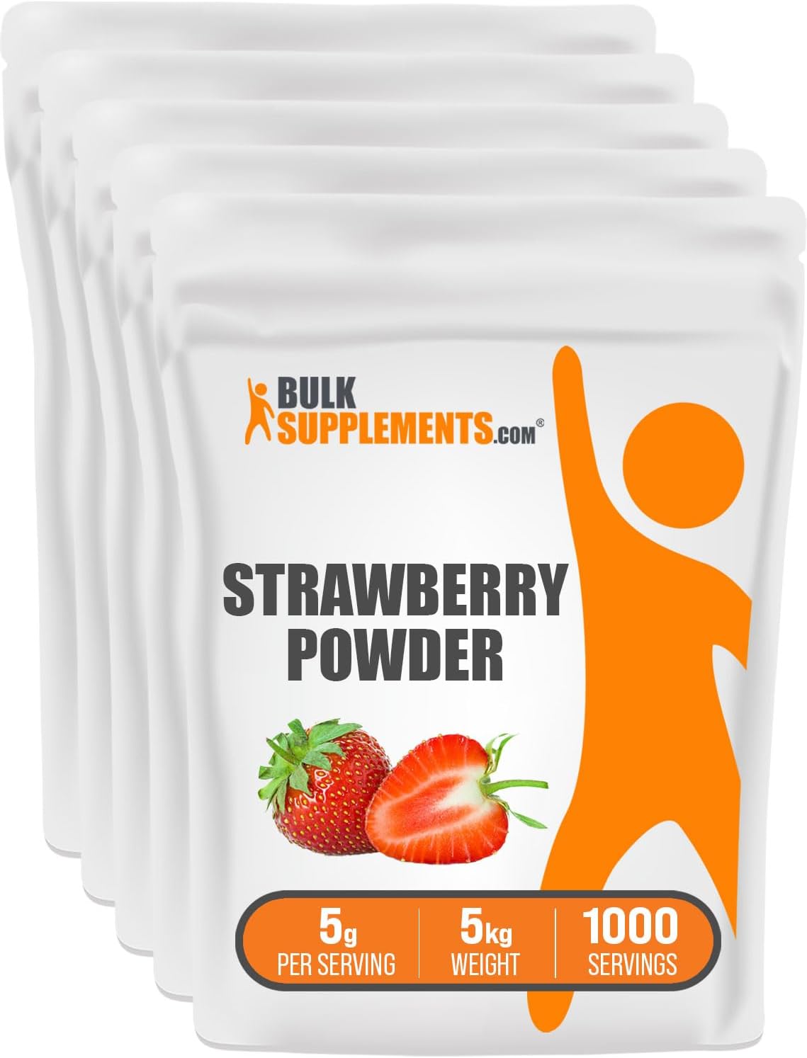 BulkSupplements.com Strawberry Powder - Strawberry Flavor Powder - Sugar Free Electrolyte Powder - Powder Drink Mix (5 Kilograms - 11 lbs)