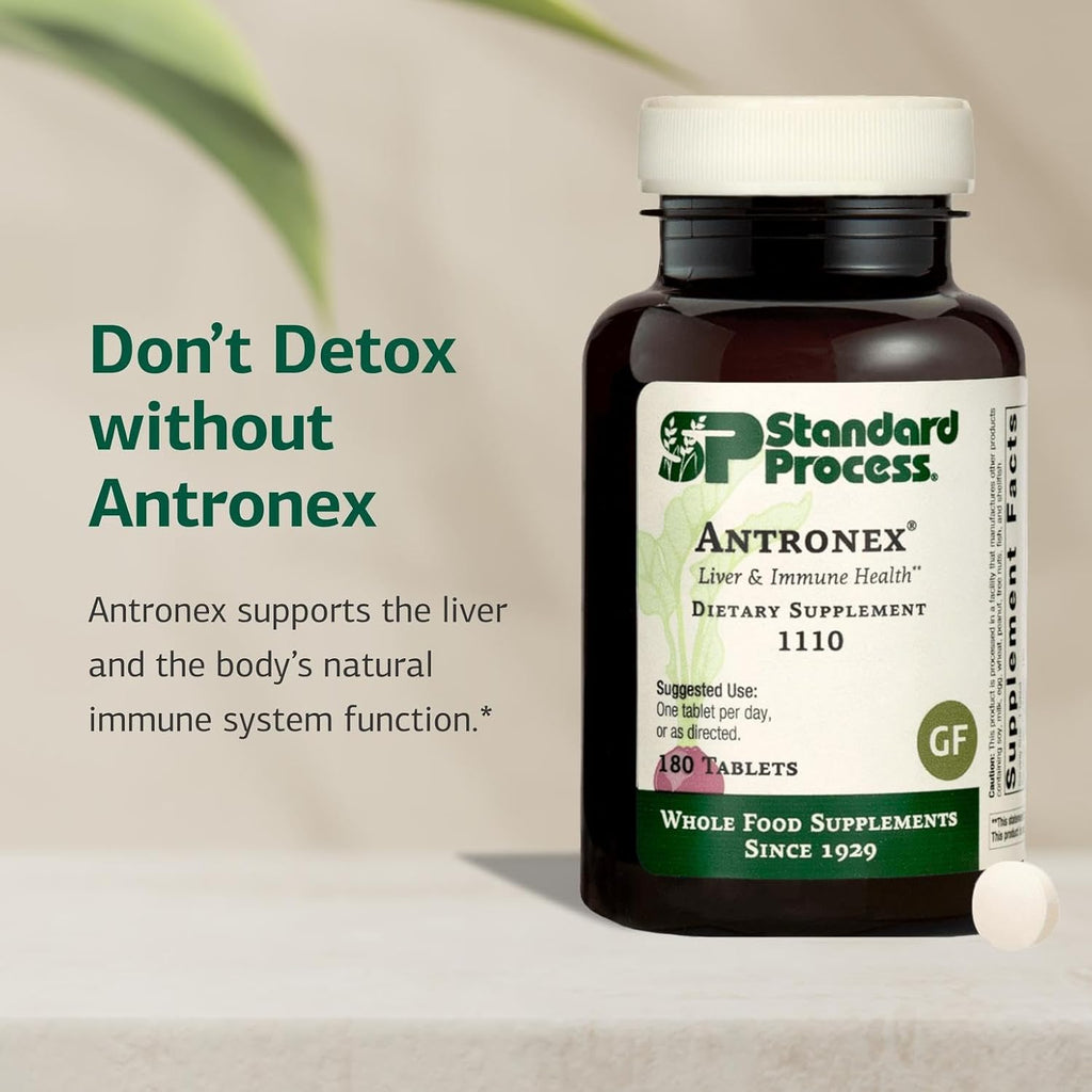 Standard Process Inc. Antronex - Whole Food Immune System Support and Liver Health Supplement with Calcium - 180 Tablets