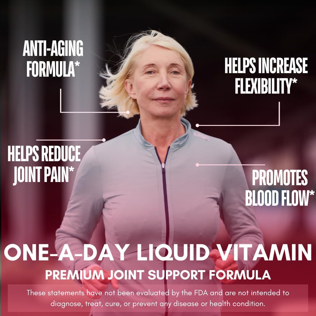 Joint Complete Premium- Liquid Joint Supplement w/Glucosamine, Chondroitin, MSM, Hyaluronic Acid – for Bone, Joint Health - 96% Max Absorption– 32oz, 32 serv