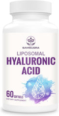 Liposomal Hyaluronic Acid 1000mg, High BioavailabilityHyaluronic Acid Capsules, Dietary Supplement Support Skin and Bones, 60 Capsules