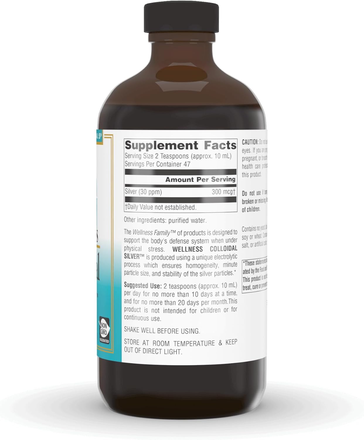 Source Naturals Wellness Colloidal Silver 30 ppm, Supports Physical Well Being* - 16 Fluid oz