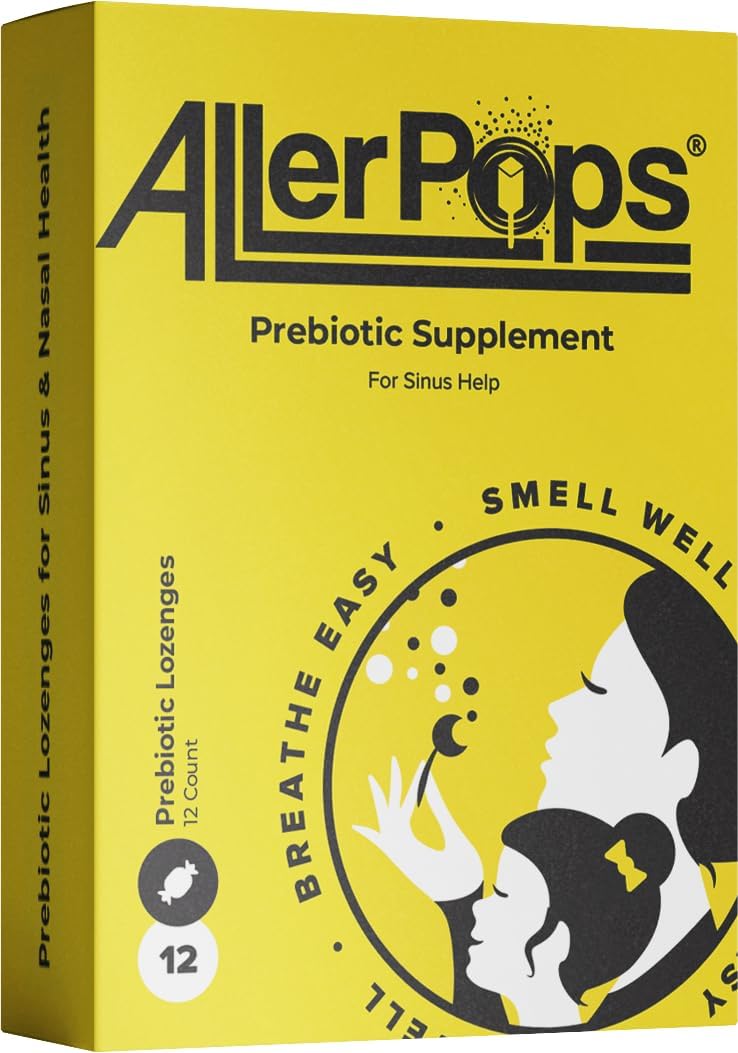 Prebiotic Supplement- Long Lasting Nasal/Sinus Health, Immune Balancing - Complete Nutrition for Airway Probiotics, 12 Gummy Lozenges