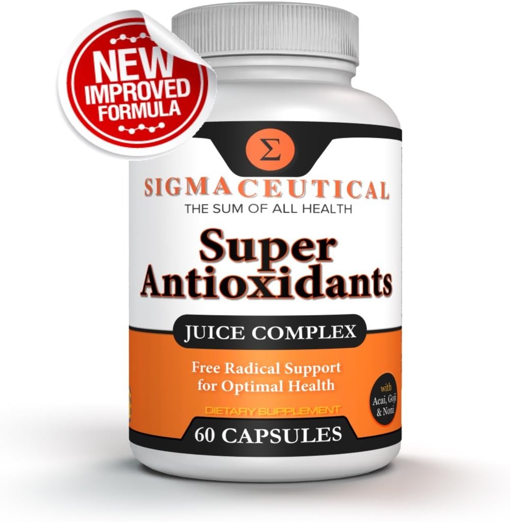 Super Antioxidant Capsules – 6 Superfruit Blend with Goji Berry, Acai, Resveratrol for Immune Support – Skin Health & Daily Wellness – 60 Count Made in USA