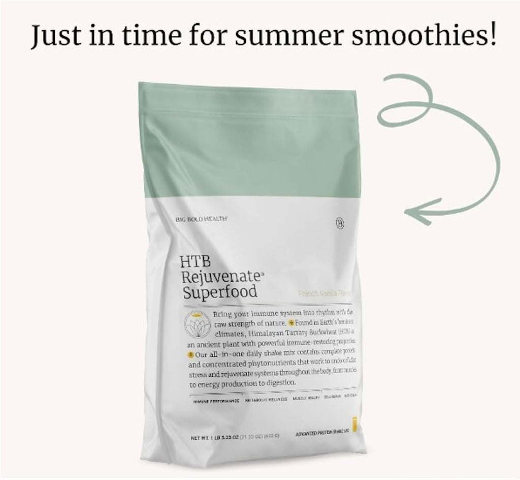 BIG BOLD HEALTH HTB Rejuvenate Superfood Advanced Protein Shake Mix- Superfood Protein Powder, Plant-Based Protein Shake for Immune Rejuvenation, Vanilla Flavor