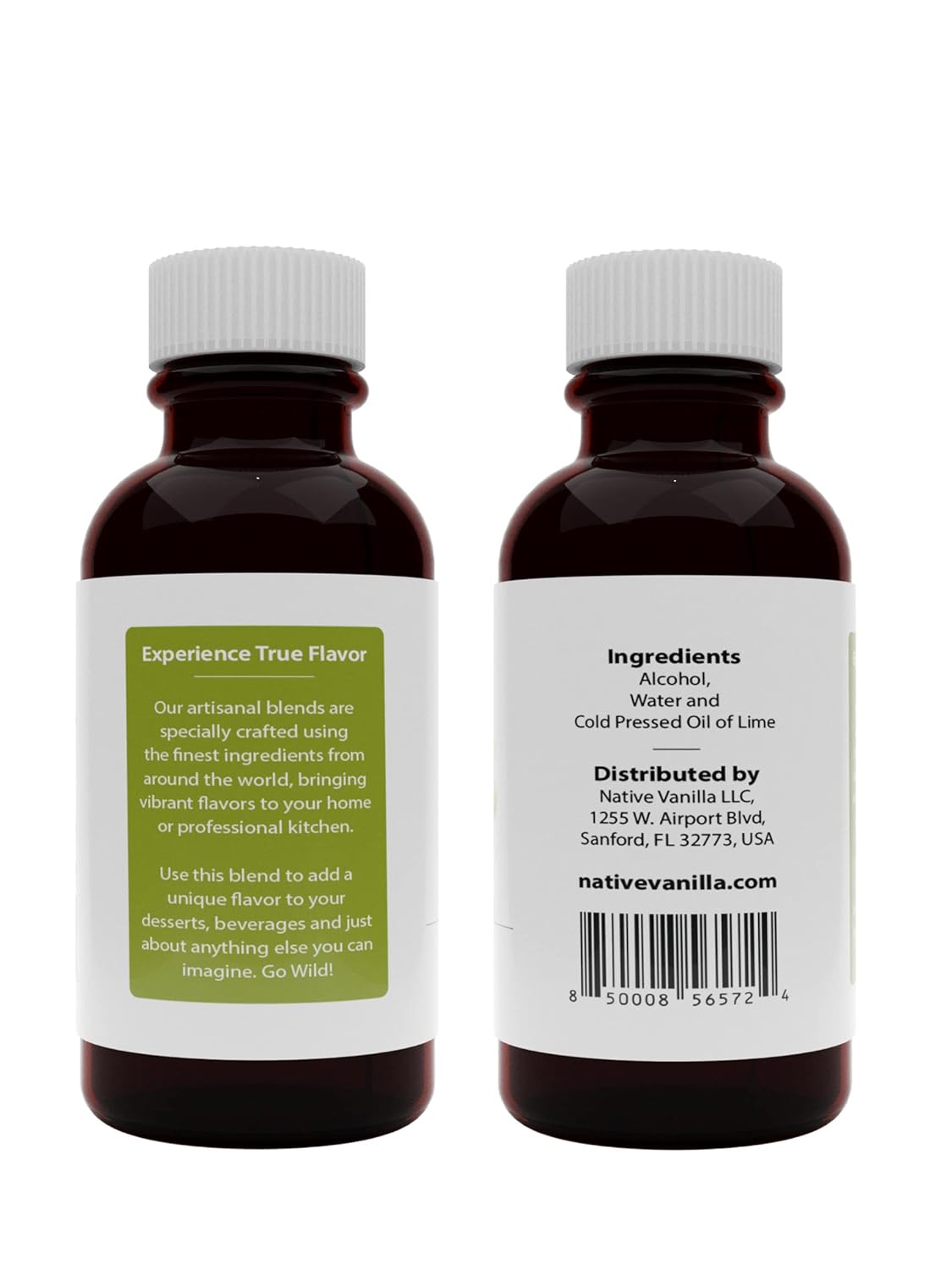 Native Vanilla - Pure Lime Extract - 4 Fl Oz - Pure Flavors and Extracts - Perfect for Cooking, Baking, and Dessert Crafting