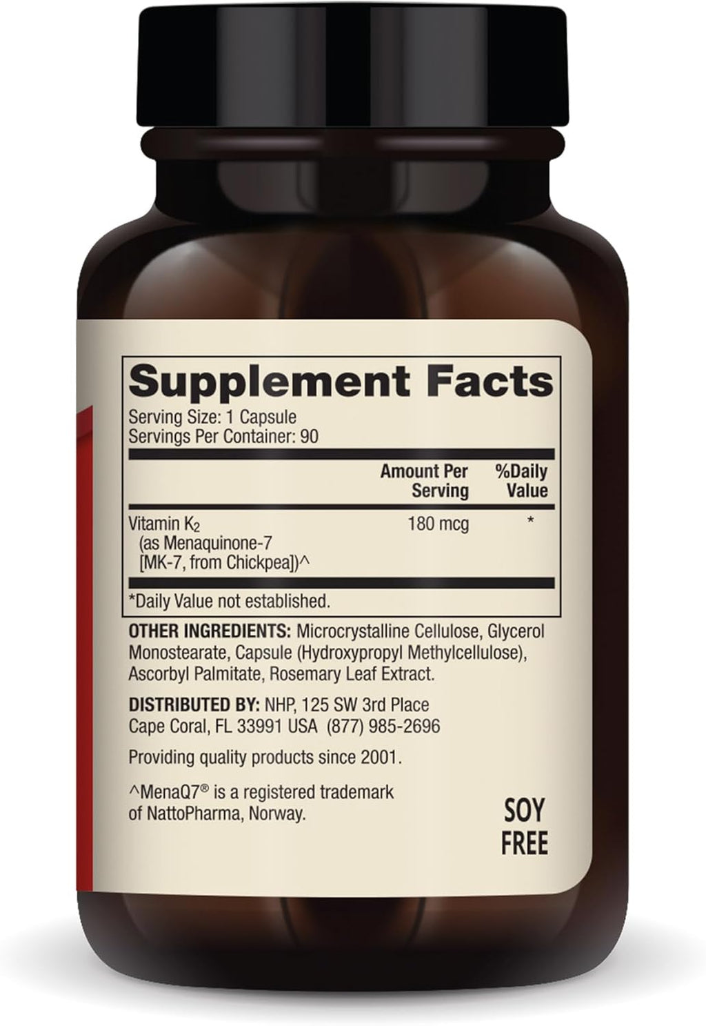 Dr. Mercola Vitamin K2-180 mcg Vitamin K2 as MK-7 - Supports Healthy Arterial Function & Heart Health - Non-GMO, Gluten-Free & Dairy-Free - 90 Capsules (90 Servings)