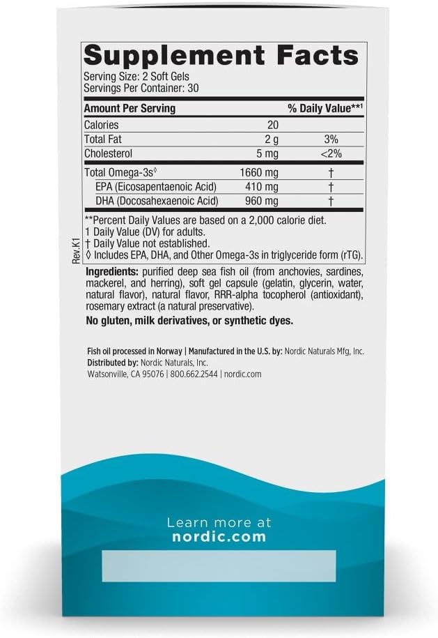 Nordic Naturals EPA Xtra, Lemon - 60 Soft Gels - 1640 mg Omega-3 - High-Intensity EPA Formula for Positive Mood, Heart Health & Healthy Immunity - Non-GMO - 30 Servings