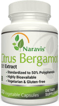 Citrus Bergamot Extract - 180 Capsules - 25:1 Extract - 50% Polyphenols - Black Pepper for Enhanced Absorption - Cholesterol lowering Supplements - Polyphenols Supplement