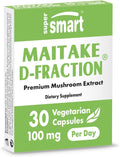 SuperSmart Maitake D Fraction Pro 100mg per Day (Maximum Strength) - Premium Mushrooms Extract Supplement | Non-GMO & Gluten Free - 30 Vegetarian Capsules