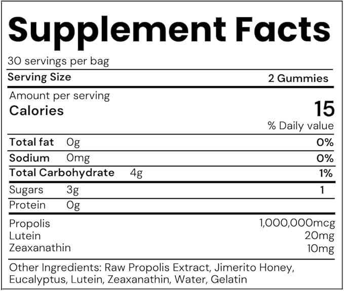 Gr33n Jimerito Honey Gummies | Vision and Eye Health Gummies | Optimal Vision | Lutein Plus Zeaxanthan