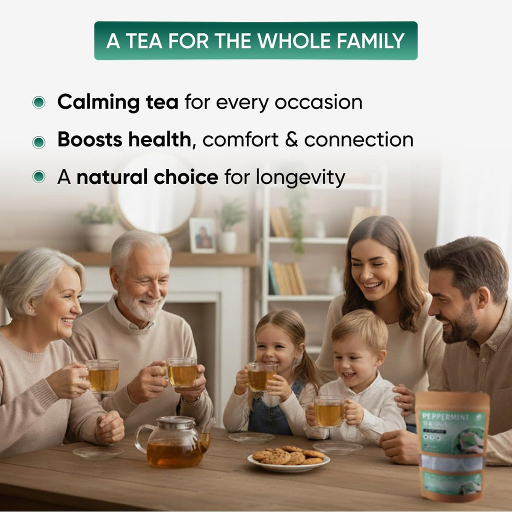 TeaDreamTea Peppermint Tea Bags - Alleviates Digestive Discomfort | Herbal Tea - Healthy Tea | Aromatic & Caffeine Free Tea - Bulk Tea Bags (50 Teabags)