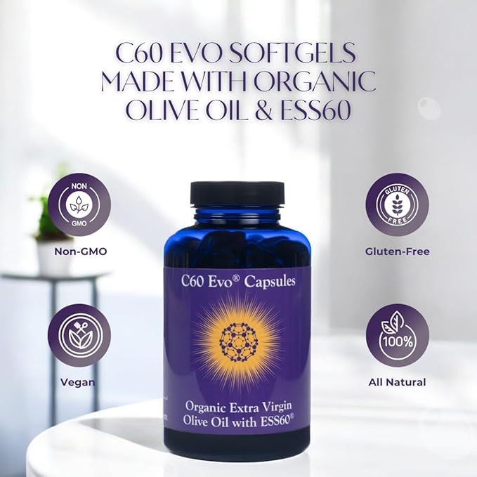 Pure ESS60 Extra Virgin Olive Oil Softgel Capsules - High Strength Antioxidant Supplement with Pure Olive Oil - Oral Supplement - Supplements for Men & Women - 180 Softgels