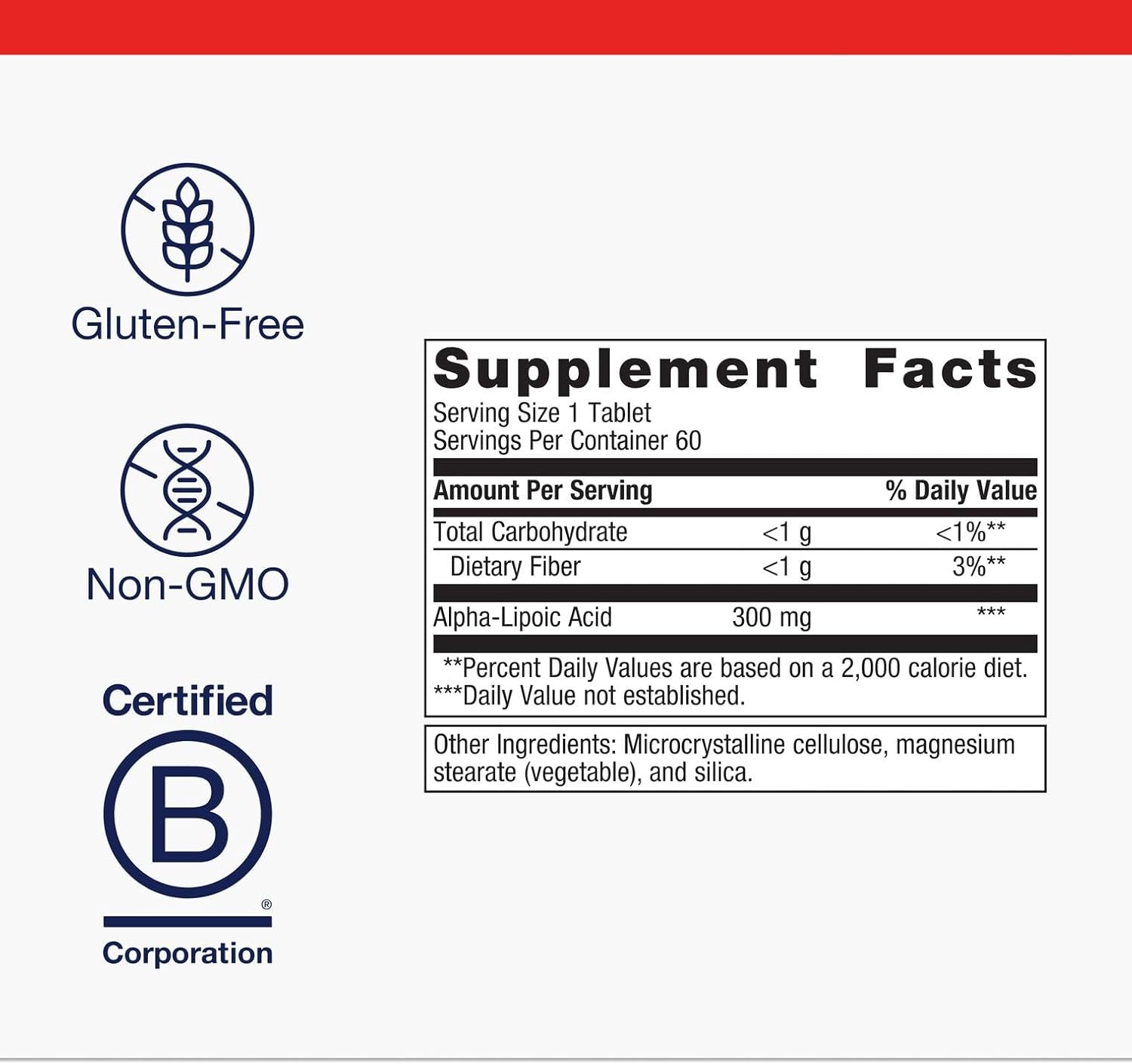 Metagenics Alpha-Lipoic Acid 300 mg to Help Support a Healthy Metabolism and Tissue Health, ALA - 60 Tablets