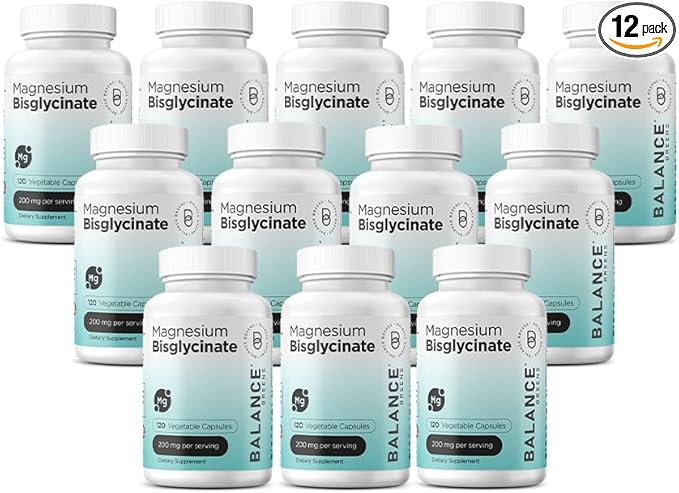 Magnesium Bisglycinate 200mg - High Absorption Chelated Magnesium Supplement - Gentle on Stomach, Non-GMO, Gluten-Free, Supports Sleep, Muscle Cramps & Positive Mood - 120 Vegan Capsules